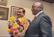 BRICS Summit 2026 @Cyril Ramaphosa met with @Adani Group Chairman Gautam Adani