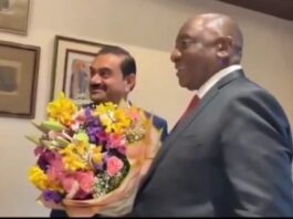 BRICS Summit 2026 @Cyril Ramaphosa met with @Adani Group Chairman Gautam Adani